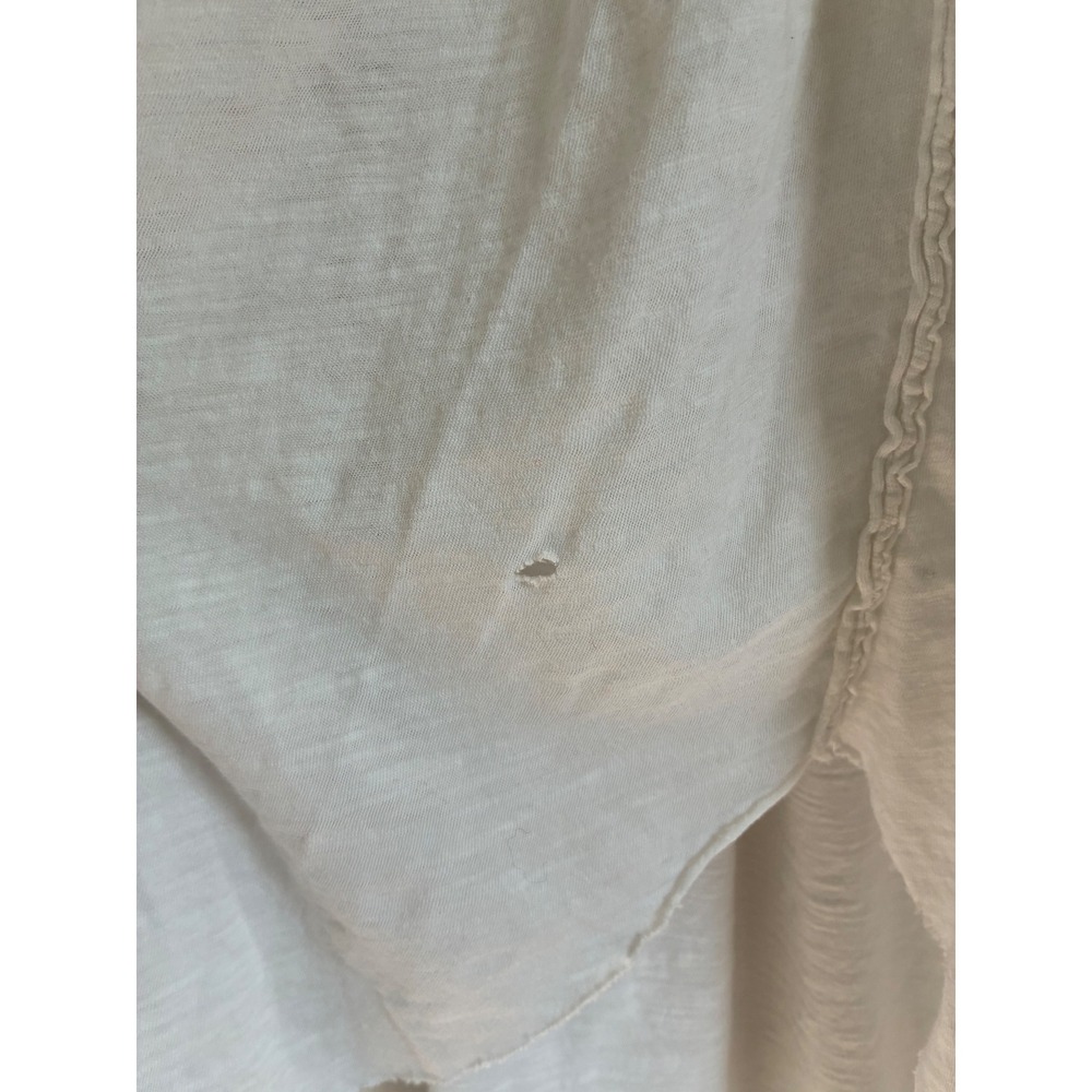 We The Free People White Cotton Gauze Tunic Top Oversized Boho Sharkbite Medium - Picture 4 of 8